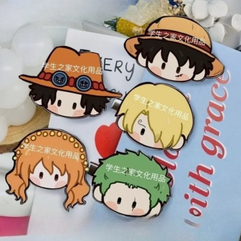 One Piece Hairpin Monkey D. Luffy Roronoa Zoro Cute Cartoon Creativity Modeling Hair Clip for Bangs Cute Trend Versatile Hairpin