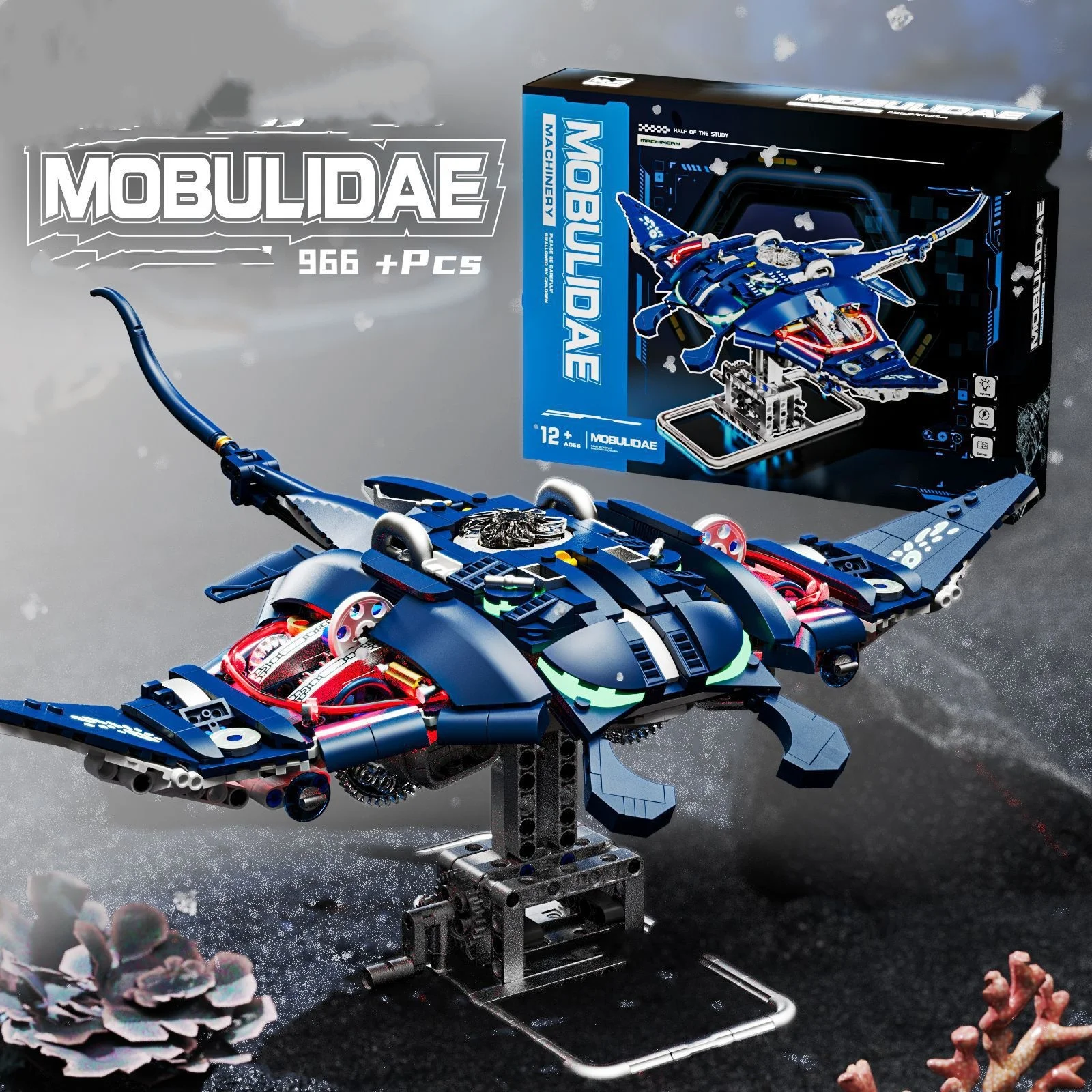 

Набор игрушек Deep-sea Marine Life из 966 шт. — высокотехнологичные с подсветкой и подвижными строительными блоками — подарок для взрослых и детей