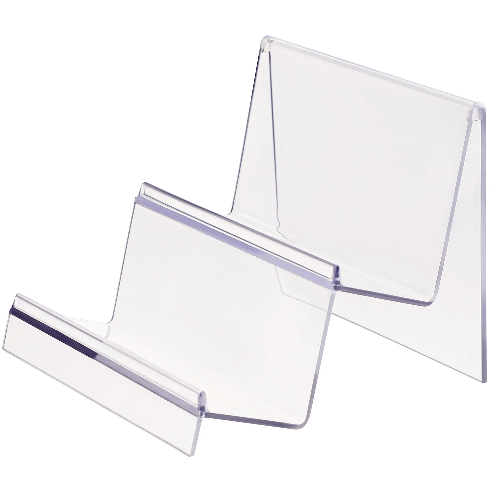 

Clear Acrylic Desktop Organizer Rack Two Layer For Jewelry Wallet Phone Storage Display Stand Store Shelf Holder