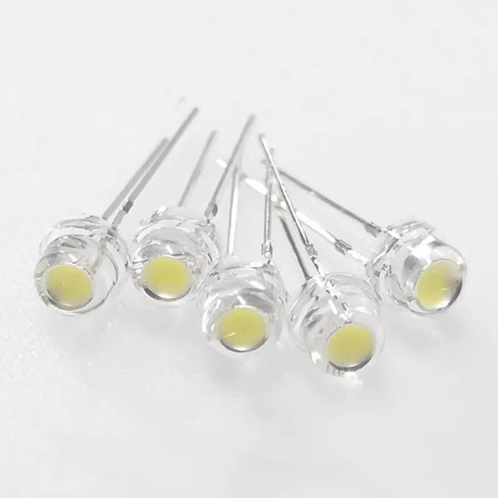 1000pcs 10Colorsx100pcs 5MM Straw Hat LED Diffused Kit 5 MM 3V Warm White Green Red Blue Yellow Orange Purple UV Pink RGB
