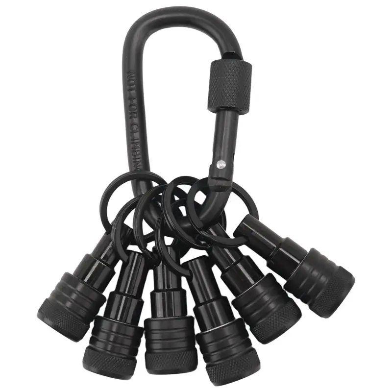 

AT05-6PCS Bit Holders Keychain, 1/4 Inch Hex Shank Bit Holders, Quick-Change Design For Nut Driver, Screwdriver & Drill Bits