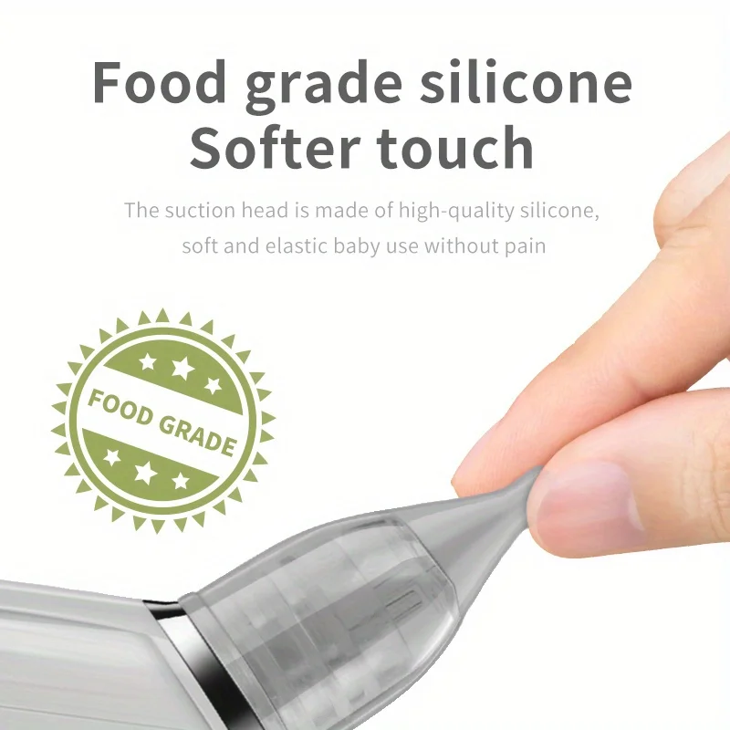 Portable USB Rechargeable Electric Nasal Aspirator, 3 Adjustable Suction Levels,Baby Nasal Aspirator Electric Snot Sucker