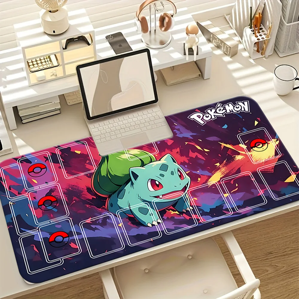 

Pokemon Bulbasaur Abstract Art Large Gaming Mouse Pad, Cool Anime Desk Mat, Non-Slip Extended Keyboard Pad for Gamer