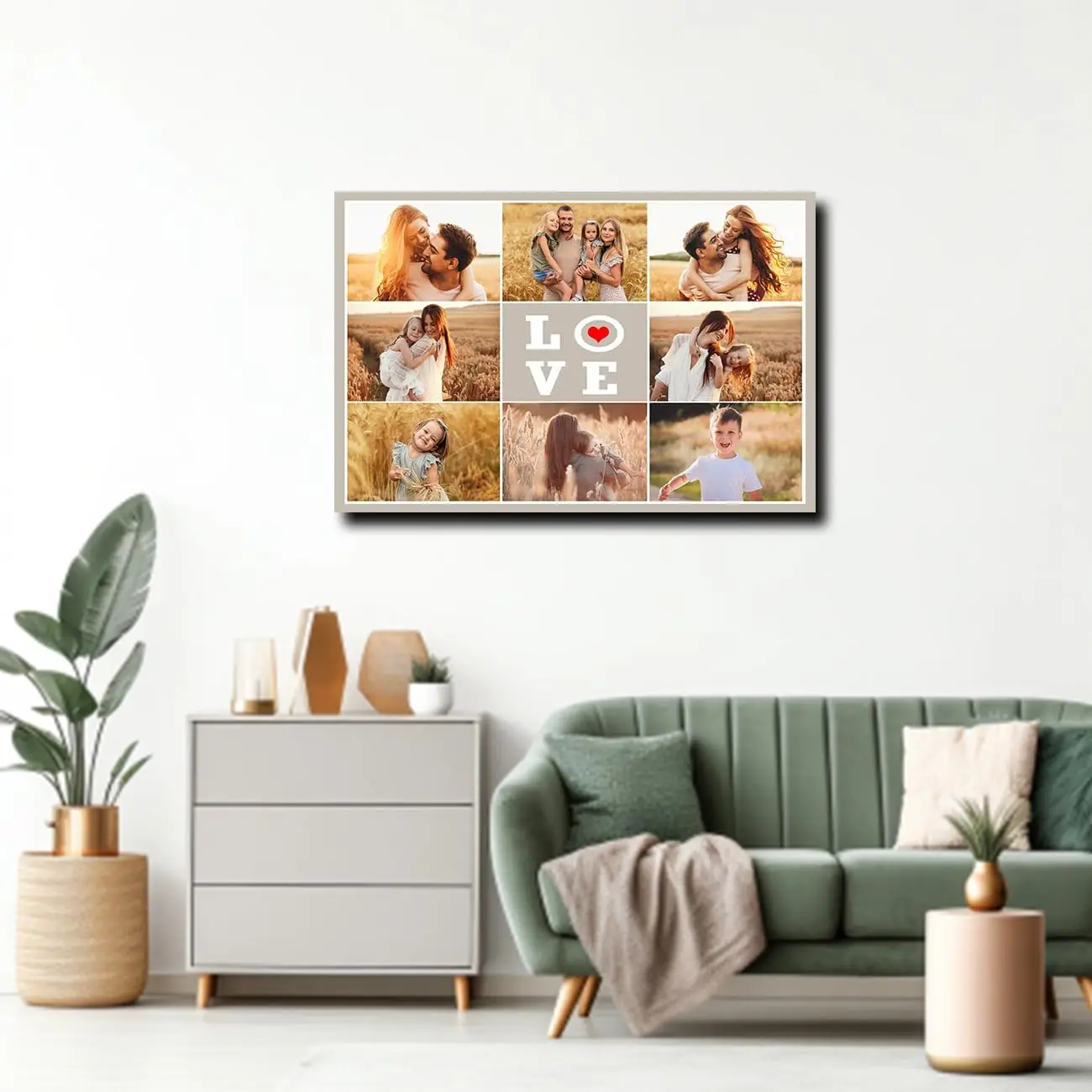 Canvas Prints with Your Photos Personalized Pictures Wall Art Custom Multi Collage Photo Canvas for Home Decor