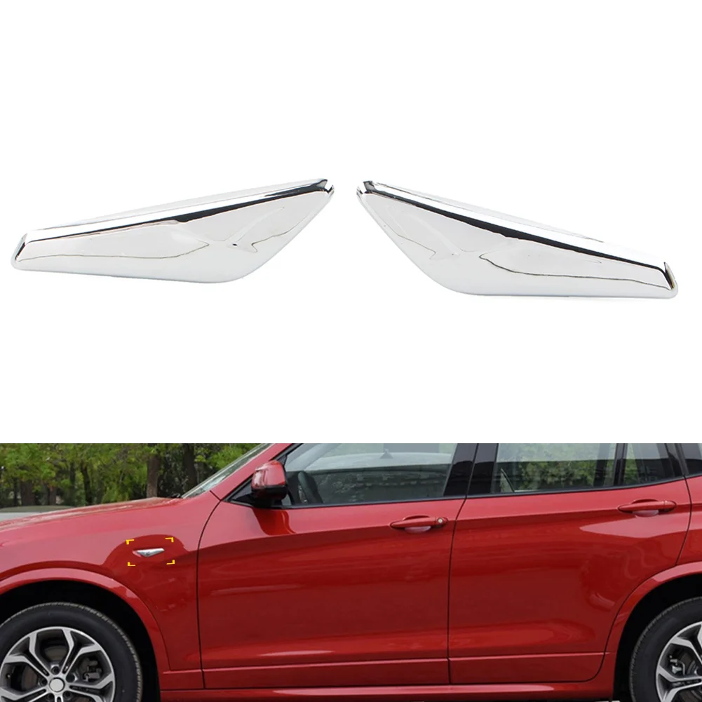 Chrome Car Front Side Fender Finisher Left/Right 1Pcs For BMW X3 F25 2009-2017 For X4 F26 2013-2018 51117338569