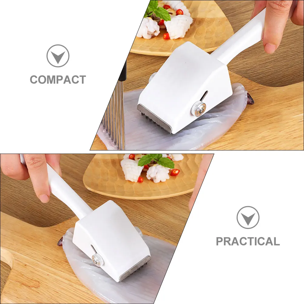 

Squid Flower Kitchen Tool Seafood Poultry Onion Meat Slicers Stainless Steel ABS Material Practical Lightweight