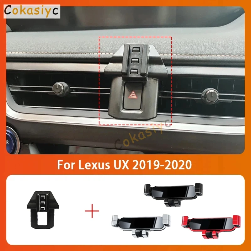 Car Mobile Phone Holder For Lexus UX UX200 UX250H UX260H 19-20 360 Degree Rotating GPS Special Mount Support Bracket Accessories