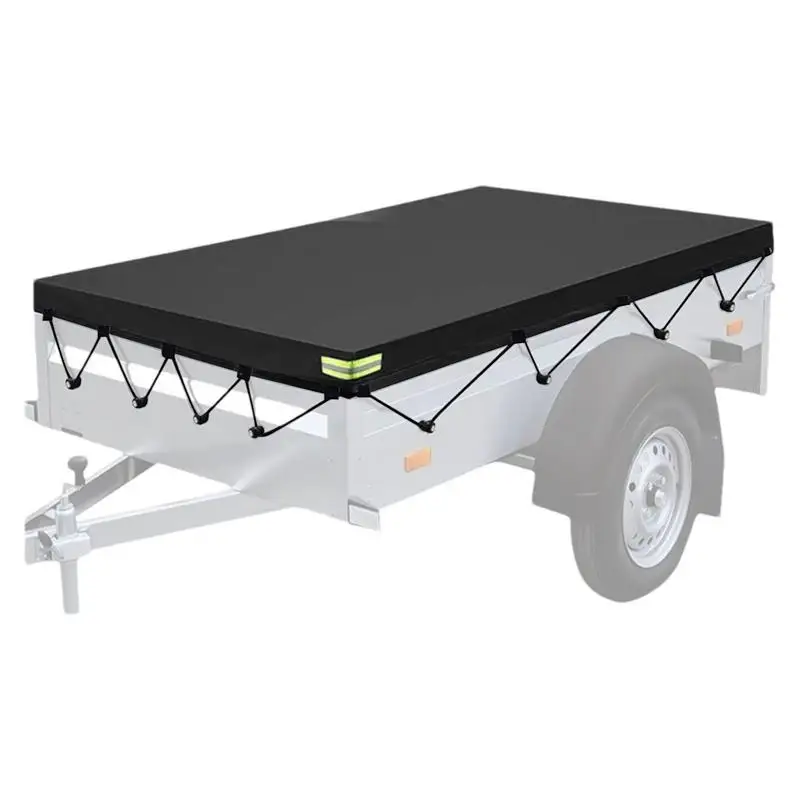 Universel Camping Trailer Cover Waterproof 6000D Oxford Anti UV Top Panel Windproof Cover Flat For Vehicles Cars Transport