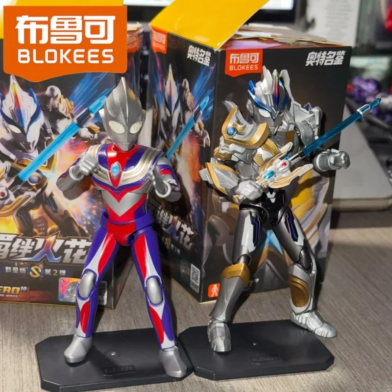 

Blokees Ultraman Galaxy Version S02 Blind Box Anime Figure Ultraman X Tiga Trigger Kiriloid Movable Collectible Toy For Boys