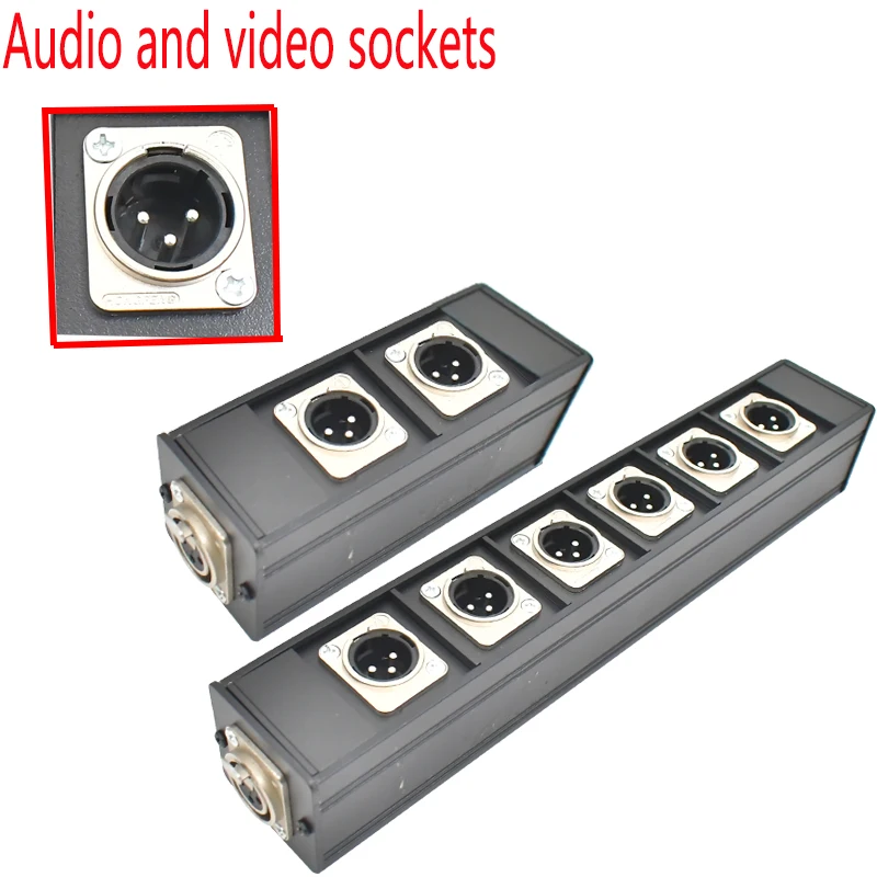 3XLR CALON SEGUR converter PUD Power strip socket male and female Aluminum alloy housing Adaptor