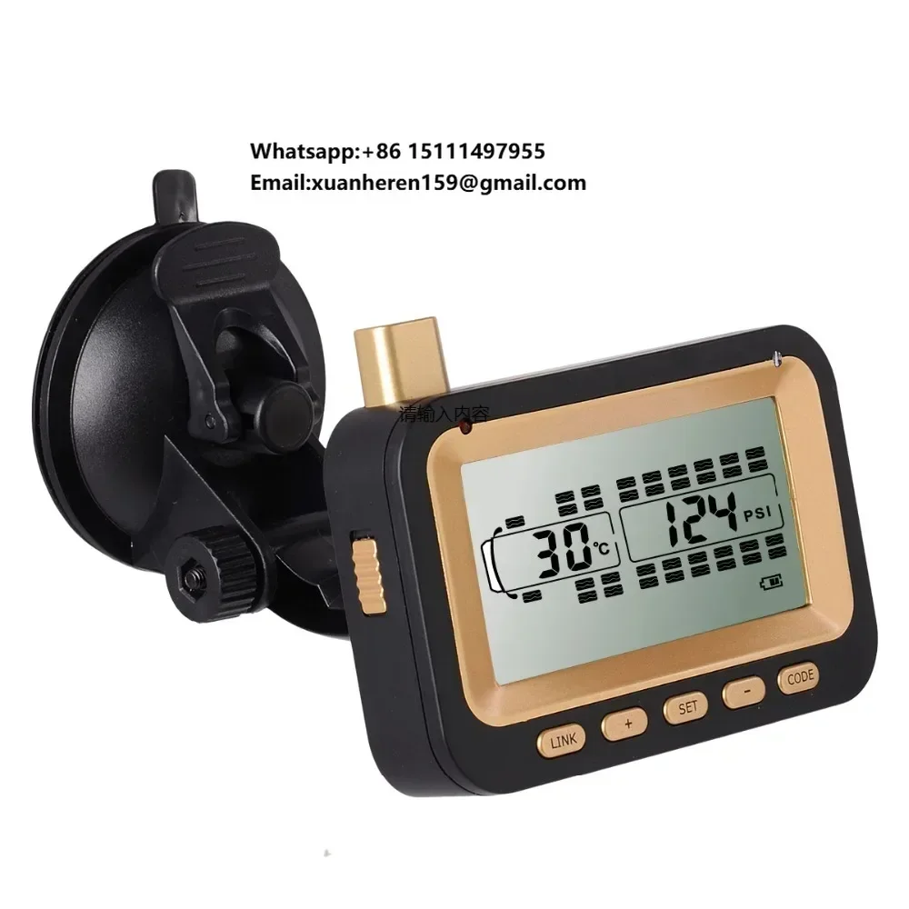 New Digital TPMS Tire Pressure Monitoring System Wireless RV 6 Sensors Car Truck Motorhome Tow Travel Trailer Real Time LCD