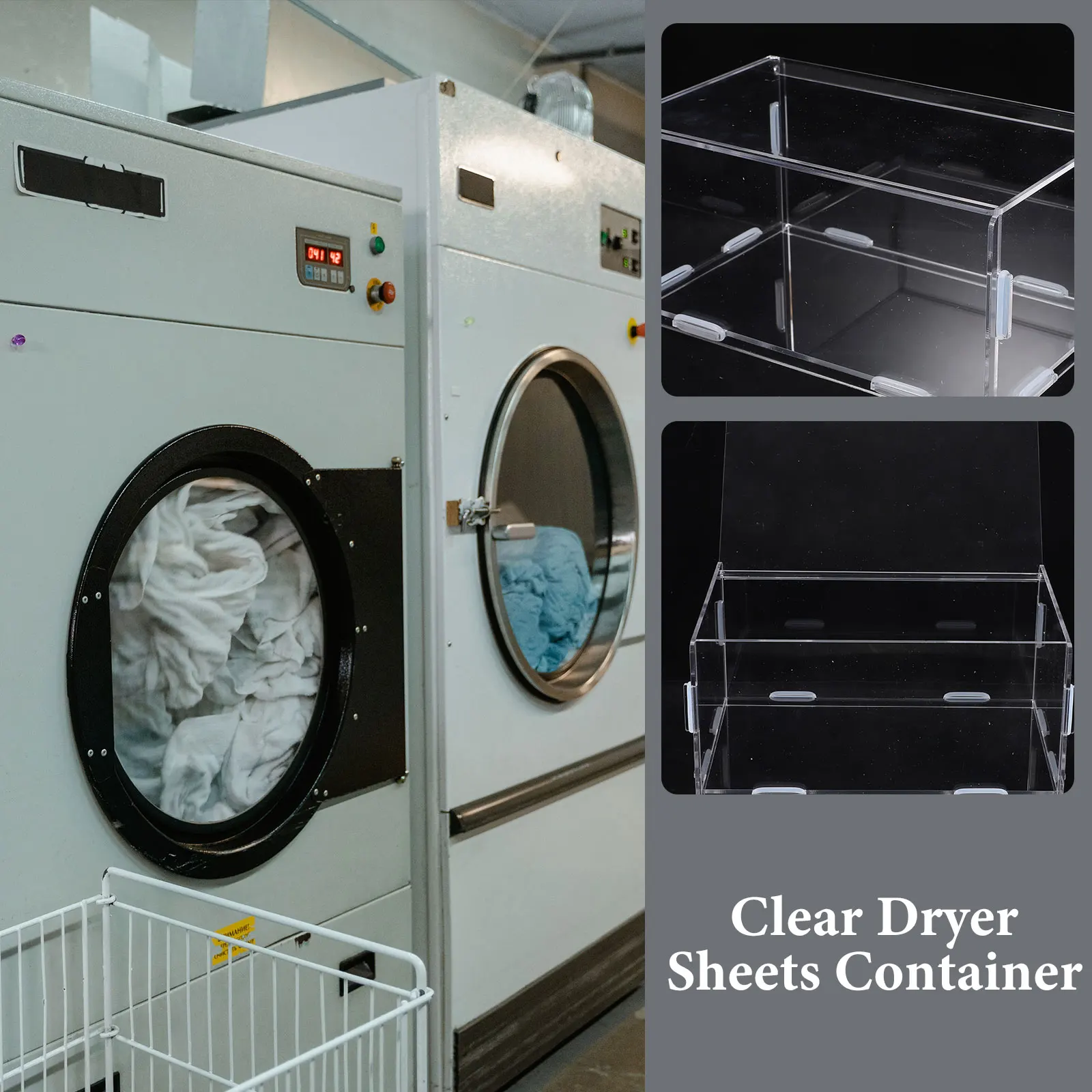 

Acrylic Storage Transparent Multipurpose Home ganization Containers Dryer Sheets Box Clear Box Laundry Room ganizer