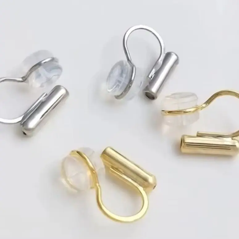 Universal U-Shape Earclip Converter, Invisible Painless Silicone Pad, Lightweight DIY Non-Pierced Earring Accessory E146