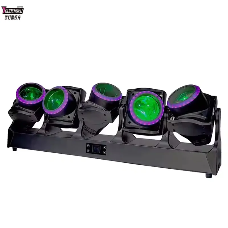 2 pieces Five Eyes Moving Head Light 5x120W rgbw 4in1 beam bar led Moving Head Light for Disco Home Party Bar Wedding Ktv