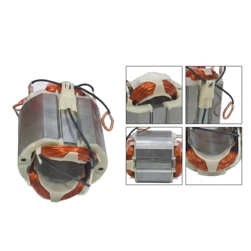 LW1400 LW1401 For Miter Saw Stator 593908-0 High-Density Copper Winding Robust Plastic Frame Vibration Resistant Terminals
