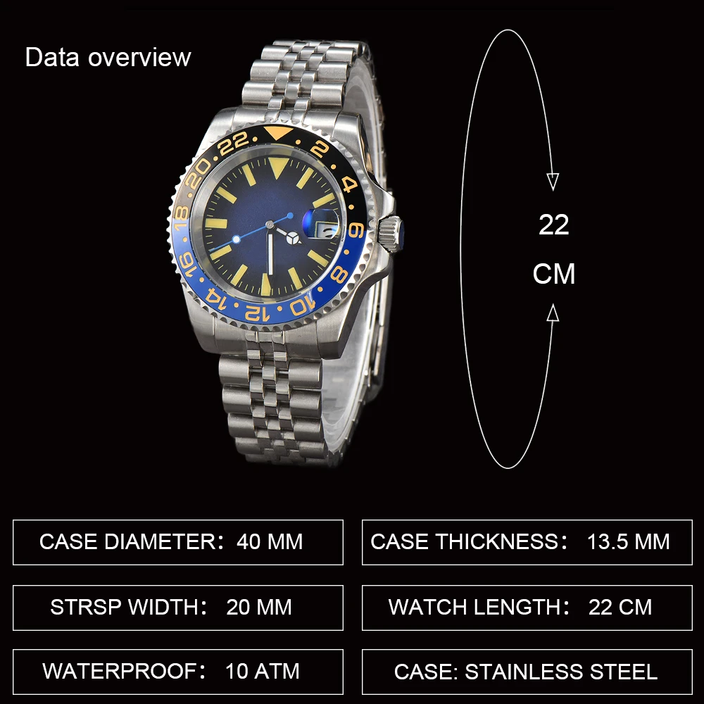 NH35 Watch multicolor style watches for men Automatic Movement Mechanical Watches Stainless Steel Sapphire Glass Case Mens watch