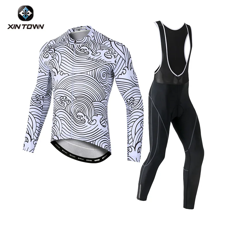 Cycling Men's Clothing Long Sleeve Jersey Pants Set Man Bib Clothes Autumn Bike Breathable Road Sets Sleve Summer Bicycle Shirt