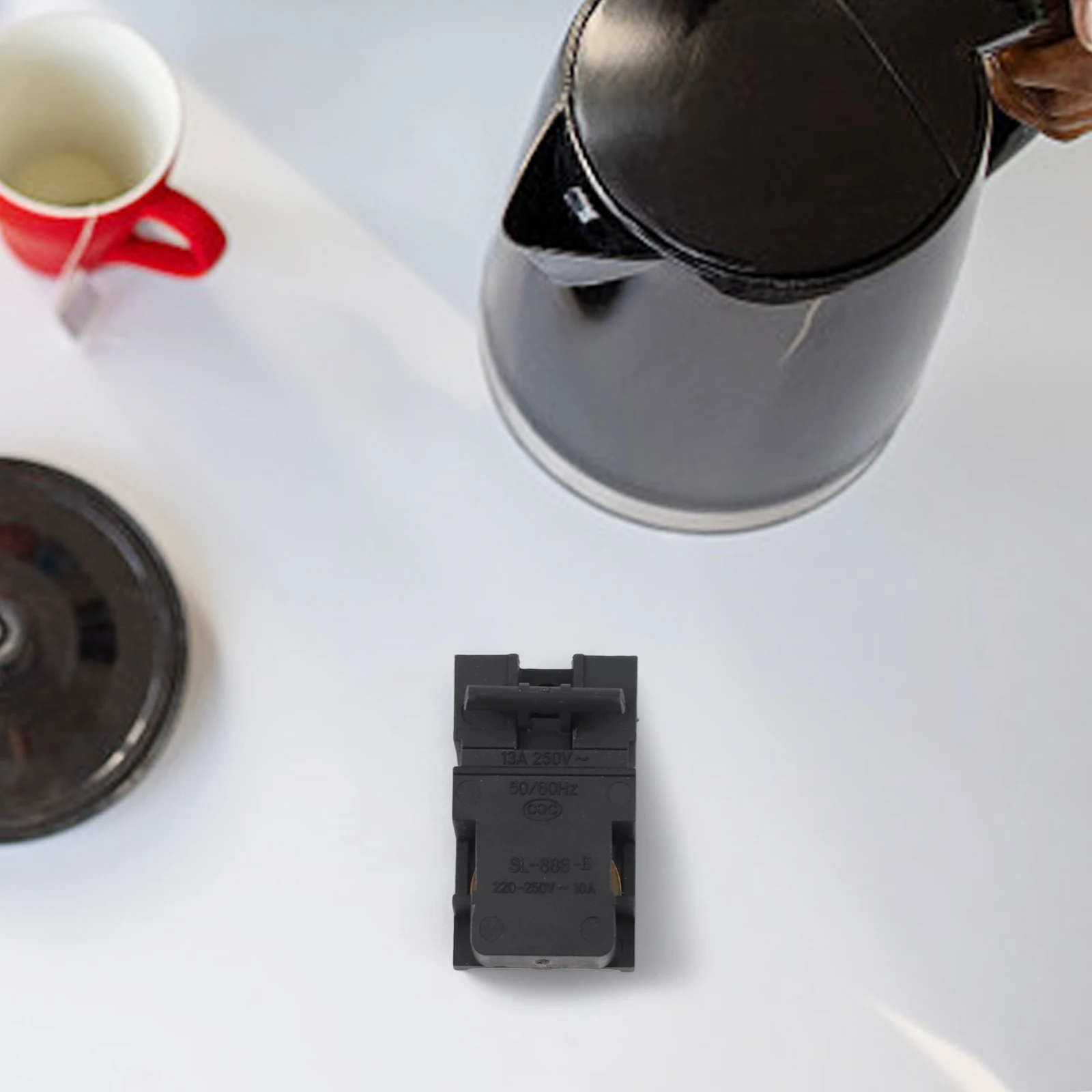 Thermostat Switch Button Switch 13A Accessories TM-XD-3 100 Degrees Celsius Black Electric Kettle Parts Kitchen Useful