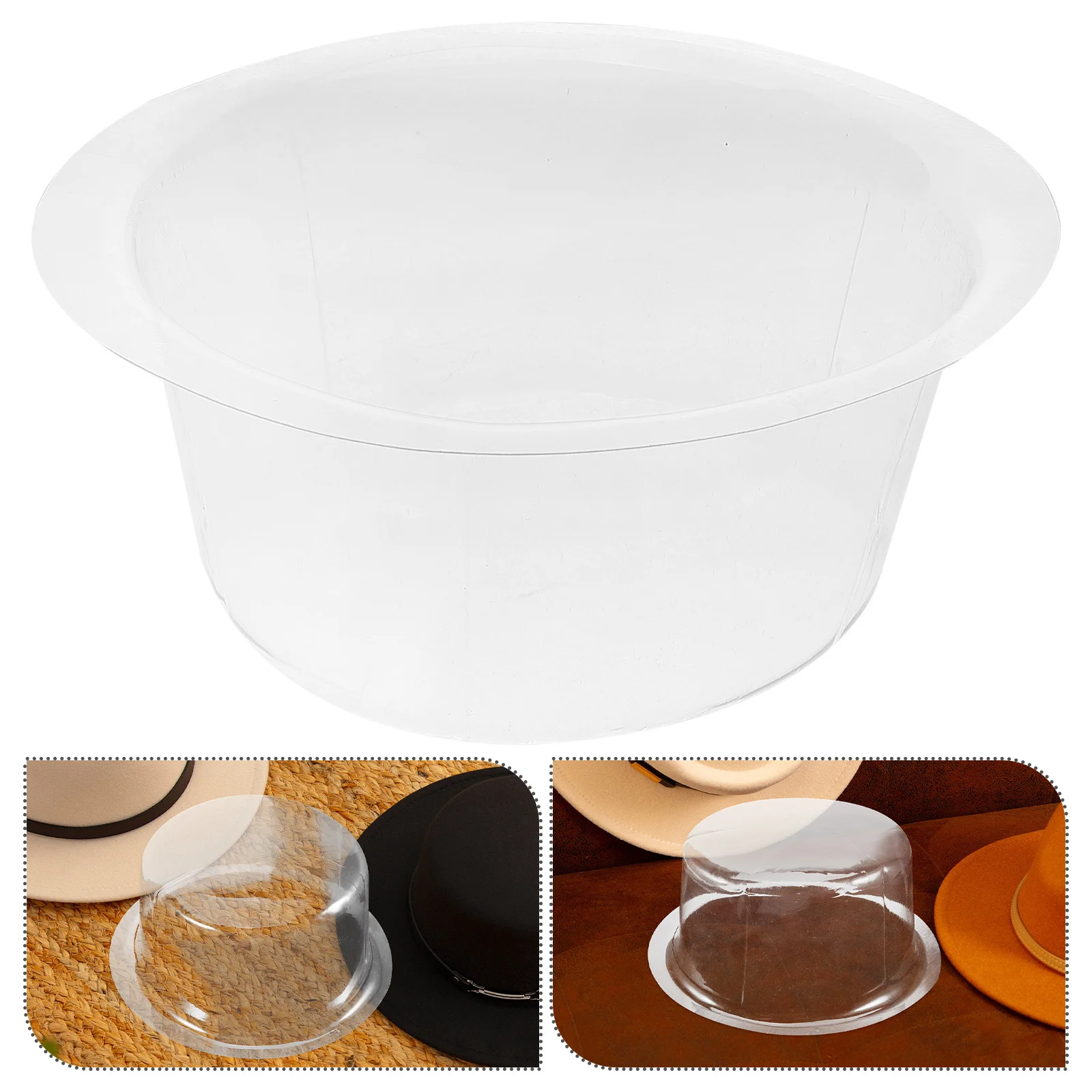

10Pcs Flat Top Hat Form Insert PVC Plastic Shaper for Fedora Straw Hat Shape Protection Travel Storage Solution