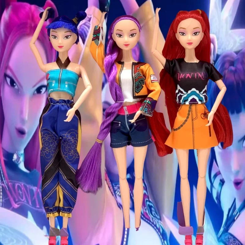 

Новый Kpop Demon Hunters Girl Group Фигурка Аниме Мультяшные Куклы Подвижные Суставы Модель Игрушки Настольный Декор Коллекция Девочка Подарок