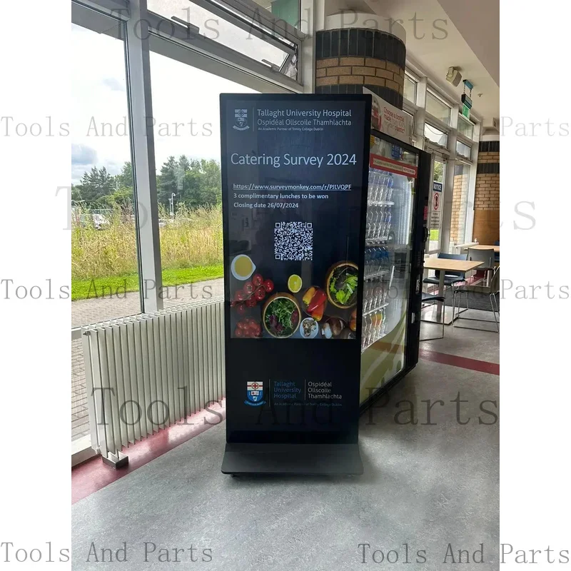 55인치 얇은 토템 디스플레이 스크린 키오스크 광고 플레이어 LCD 플로어 스탠딩 디지털 사이니지