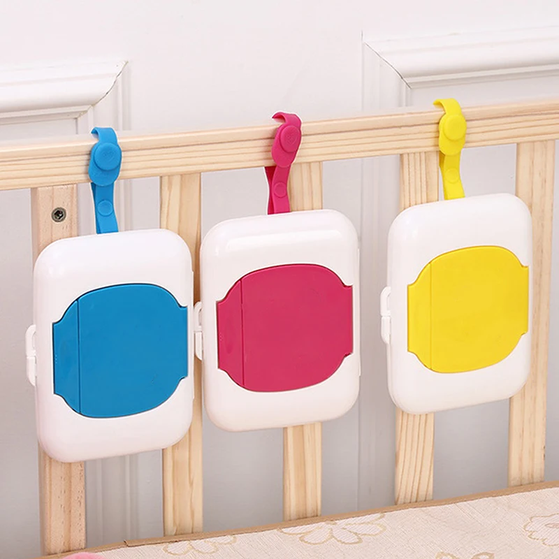 Cute Panda Wipes Case Baby Wipes Case Wet Wipe Box Dispenser For Stroller Portable Rope Lid Covered Tissue Boxes