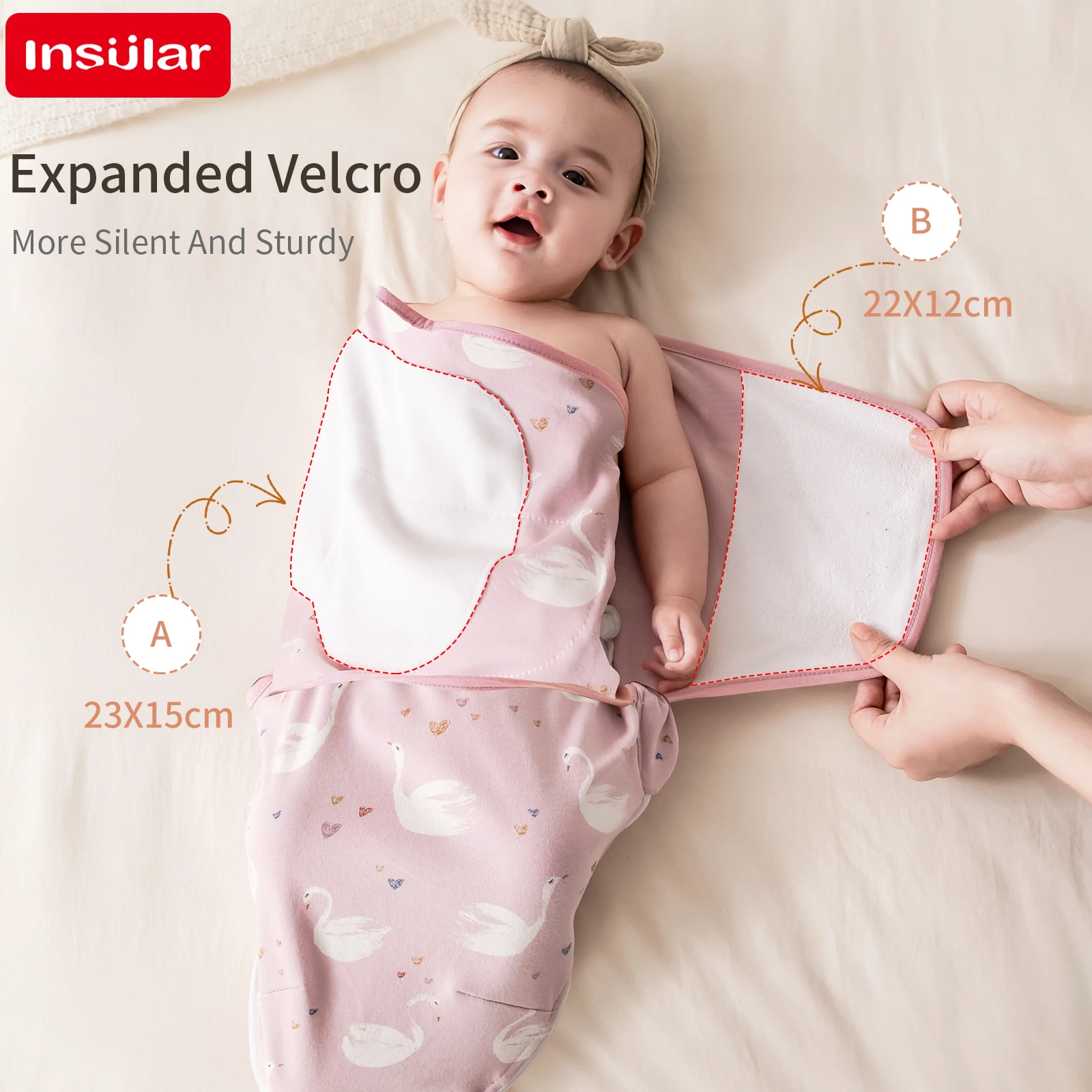 0-1Y Insular Newborn Baby Sleeping Bag Thin Anti-Startle Blanket Cotton Infant Swaddling Universal Wrap Comfortable 4 Season
