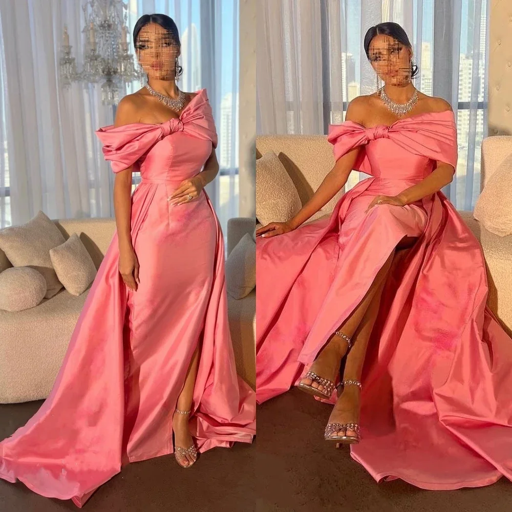 

Customized Ball Elegant High Quality Jersey Off-the-shoulder Ball Gown Floor Length Evening Dress Formal فساتين مناسبة حسب Exqu