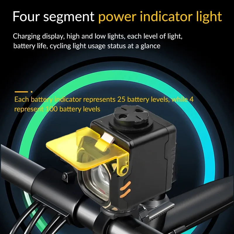 Q05 Rechargeable Waterproof MTB Bike Light Remote Control White Red Blue LED Outdoor Cycling Birthday Gift