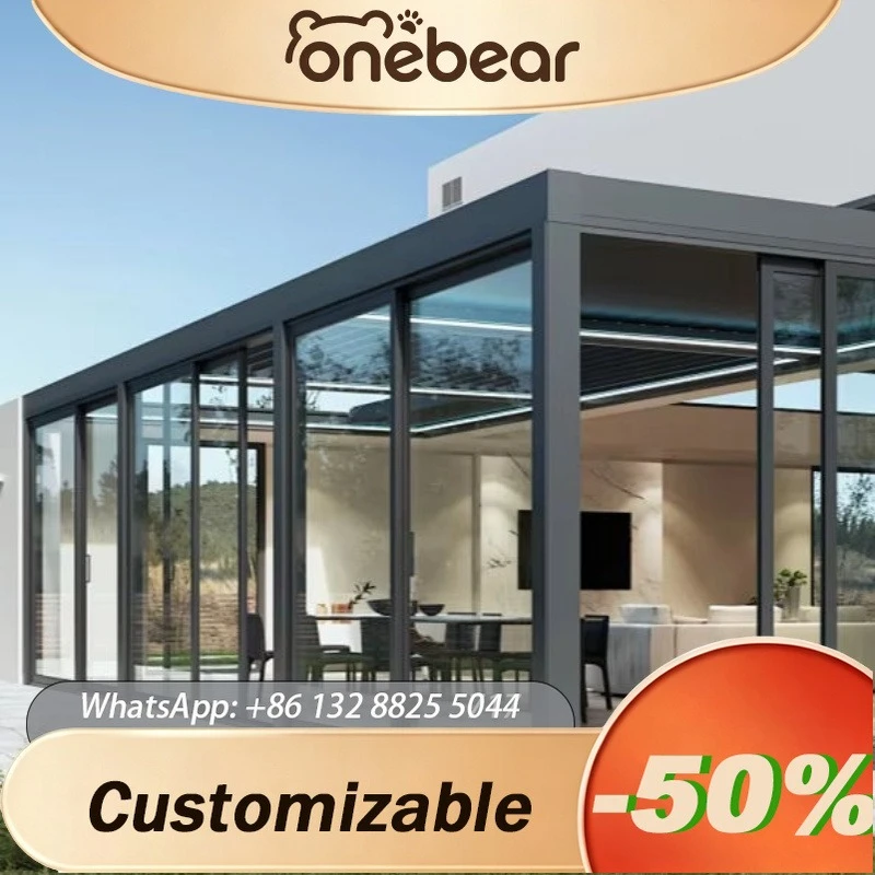 Any Size Custom Aluminum Frame Glass Sunroom Luxury Winter Garden Outdoor Patio Framed Enclosure For Home Garden Use