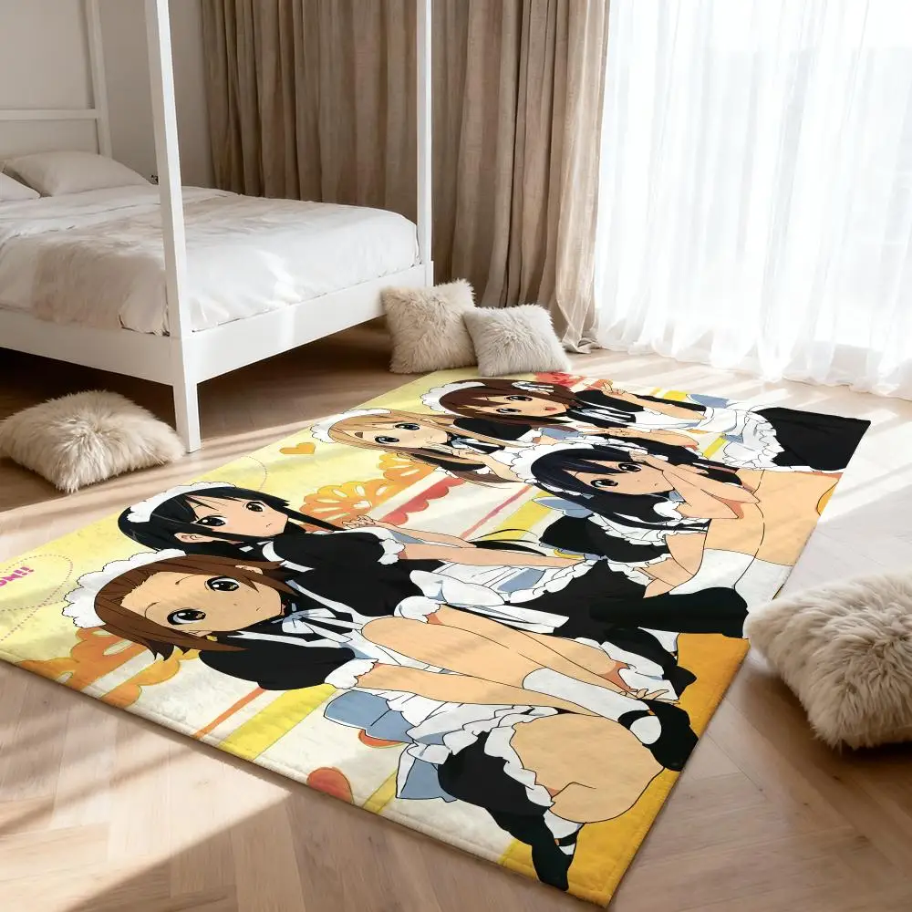 

K-o-ONs anime cute Floor Mat Soft Thickened Absorbent Non-Slip Bedroom Living Room Door Mat Home Decor Flannel Rugs