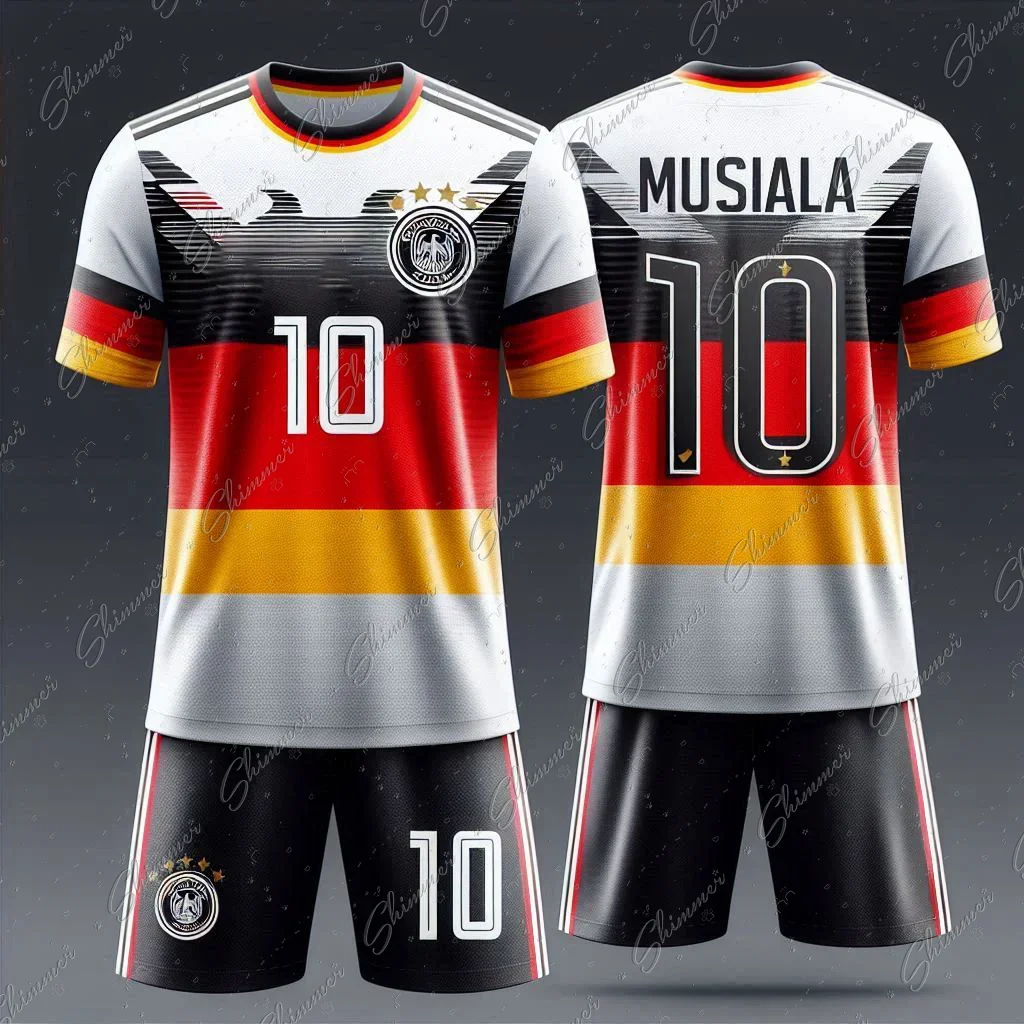 2pc Short Sleeves German Style No.10 Training And Competition Soccer Children's Kits Jersey Football Germany 2024 Jearsey Shirt