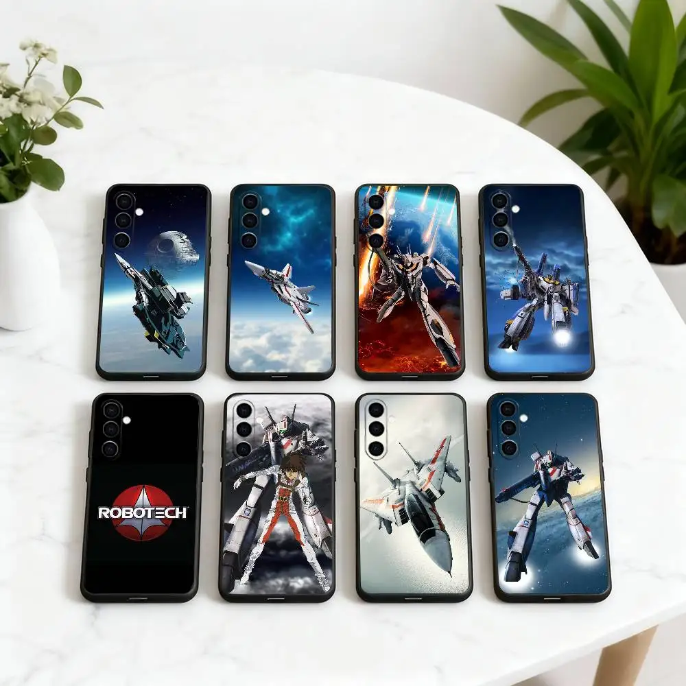 

Aircraft R-Robotech Macross Phone Case For Samsung Galaxy A73,A72,A71,A70,A53,A52,A51,Soft Silicone Black Cover