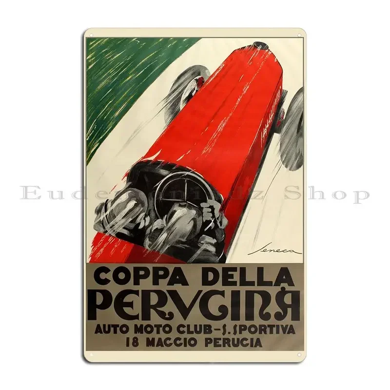 Coppa Della Perugina 1924 By Federico Seneca Metal Sign Garage Party Printing Cinema Kitchen Tin Sign Poster