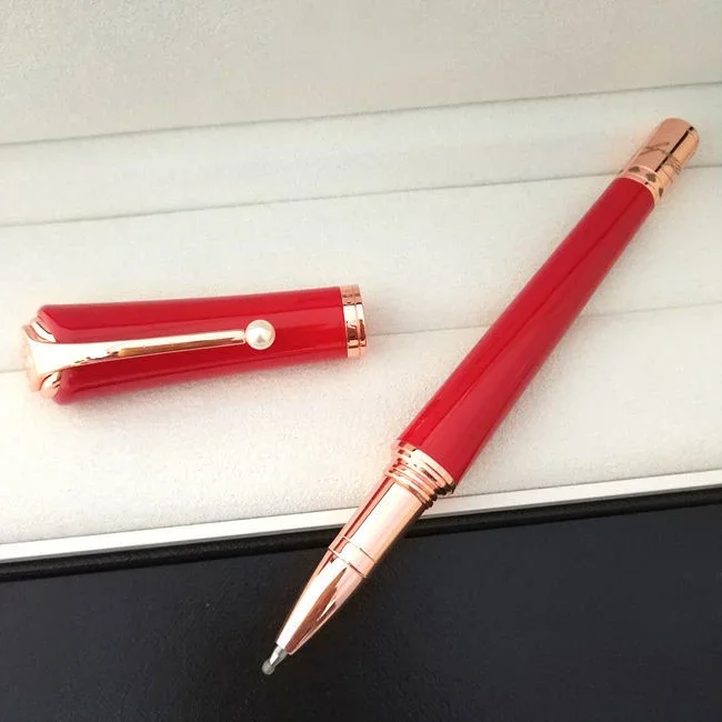 2025 New MB Pen Red Pink Black gold pearl clip Muse Marilyn Monroe rolller ballpoint Pens korean stationery pen