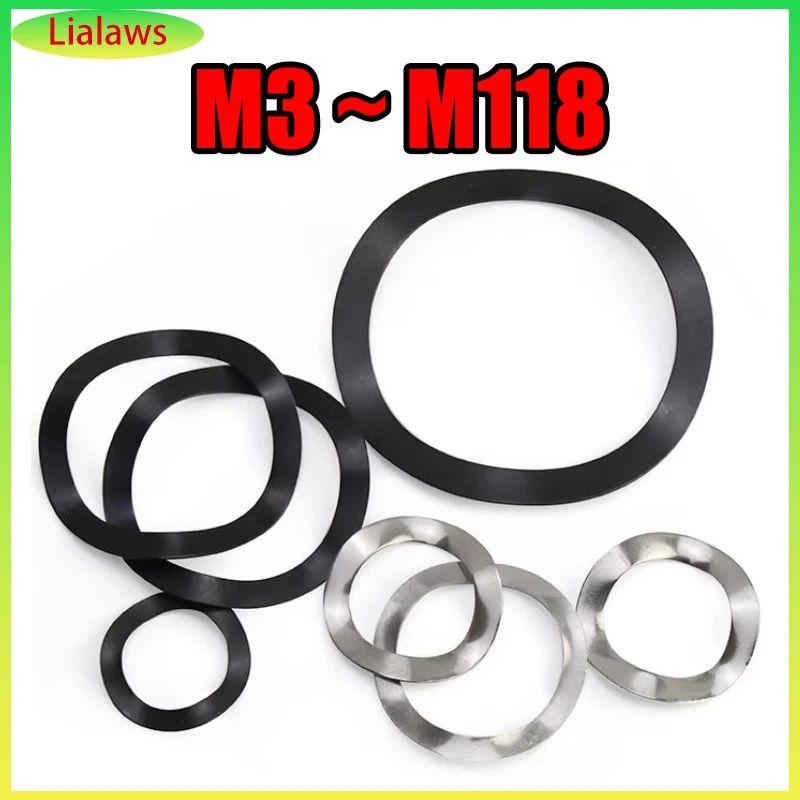 Wave Washer M3 M4 M5 M6 M8 M10 M12 M14 M16 M19 M21 M24 M27-M118 65Mn/SUS304 3/5/6/7 Wave Crest Type Gasket Spring Washer Bearing
