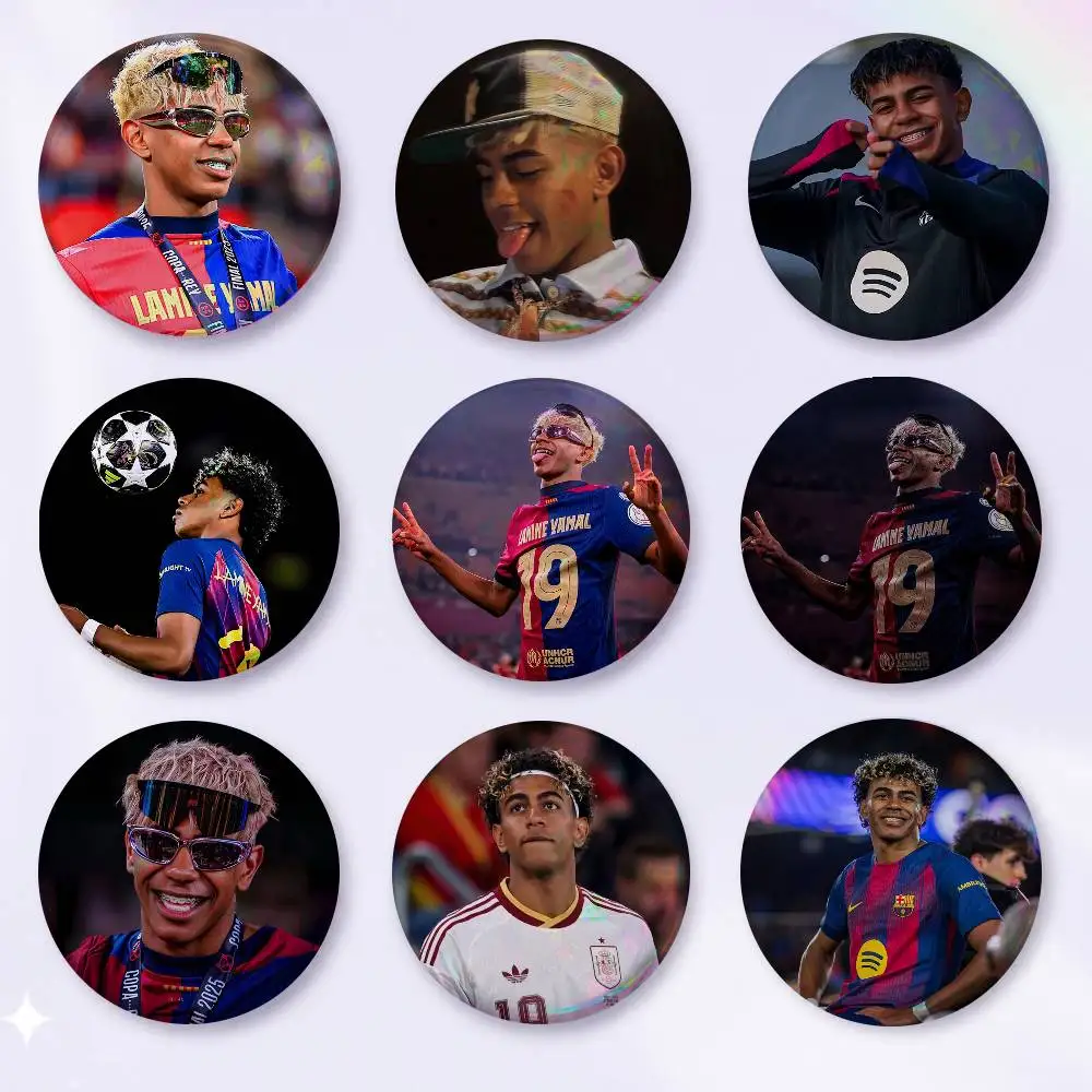 A-L-Lamine Y-Yamals FOOTBALL Cosplay COSTUME Badge Pin Tinplate Brooch Prop Xmas Gift Birthday Gift