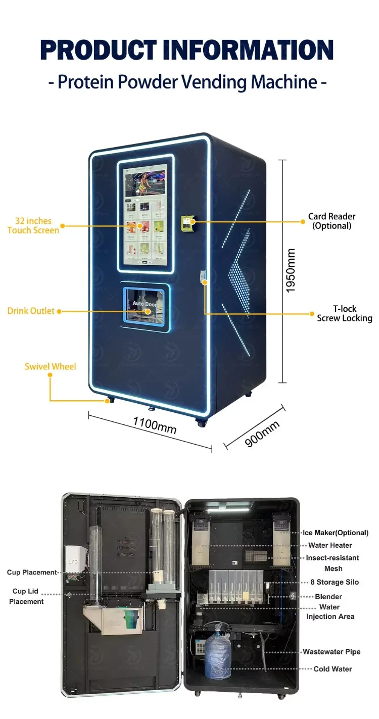 Smoothie Powder Vending Machine Automatic Drink Maker for Retail and Cafe