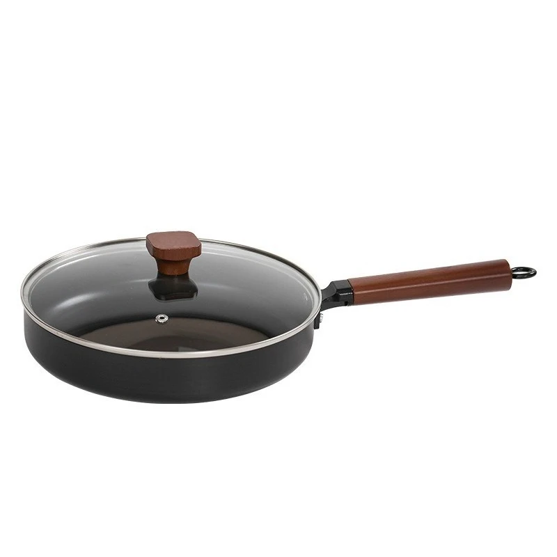 26cm Japanese Uncoated Cast Iron Skillet Pure Iron Frying Pan for Steak Pancake Home Cooking