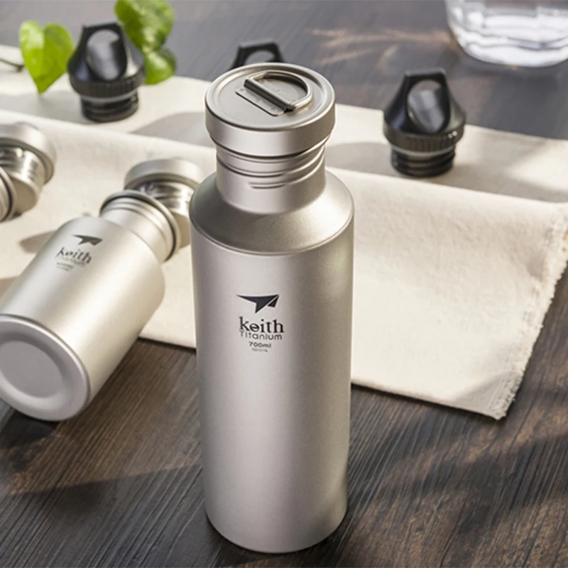 

Титановая бутылка для воды Keith, 700 мл, бактериостатическая посуда для напитков, посуда для кемпинга и путешествий на открытом воздухе, спортивная бутылка для велоспорта Ti3032