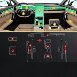 Película protetora TPU transparente para Geely Atlas Boyue, etiqueta Interior, Console Central, Navegador da engrenagem, porta, acessórios do carro, 2023