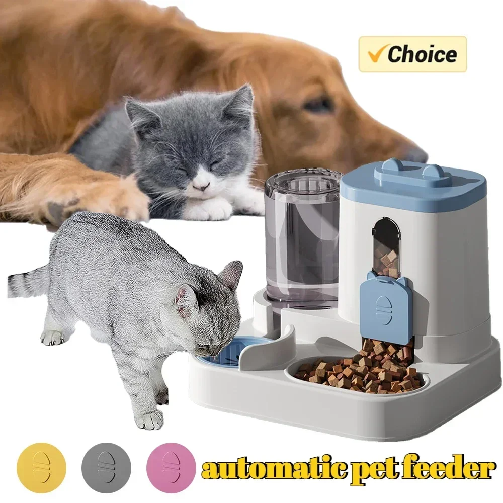 1 Juego de nueva simplicidad, alimentador de agua automático para alimentación de gatos, cuenco para perros y gatos, dispensador de agua 2 en 1, cuenco para gatos, suministros para mascotas