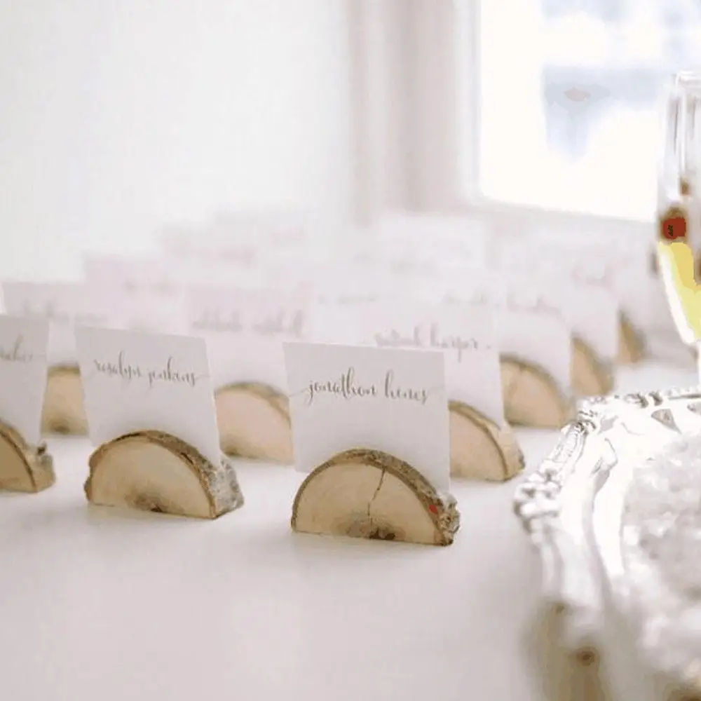 

Wedding Table Card Holder, Real Wooden Base Photo Holder - Suit for