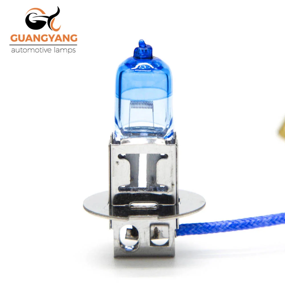 1 Pcs ALKOREY Xbright-Plus H1 H3 12V 55W Blue 4000K Super White Beam Auto Headlight Fog Lamp Car Light Halogen Bulbs