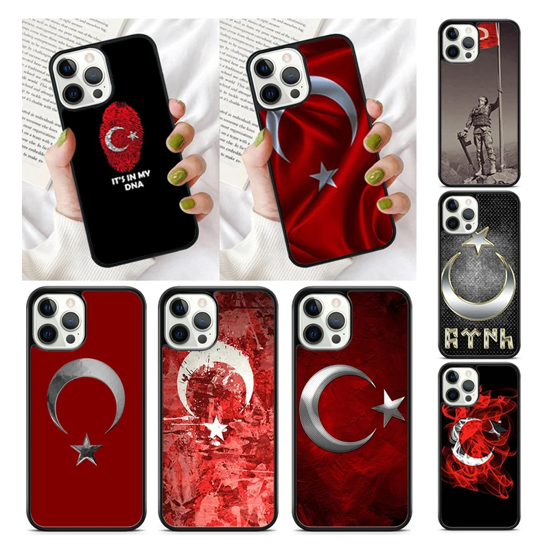 Turkey Flag Phone Case for iPhone 16 15 SE2020 6 7 8 Plus for Apple 13 11 12 14 Mini Pro Max Cover  coque fundas Shell