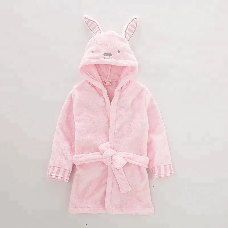 robe baby Kids bathrobe,fleece hooded kids bath robe baby