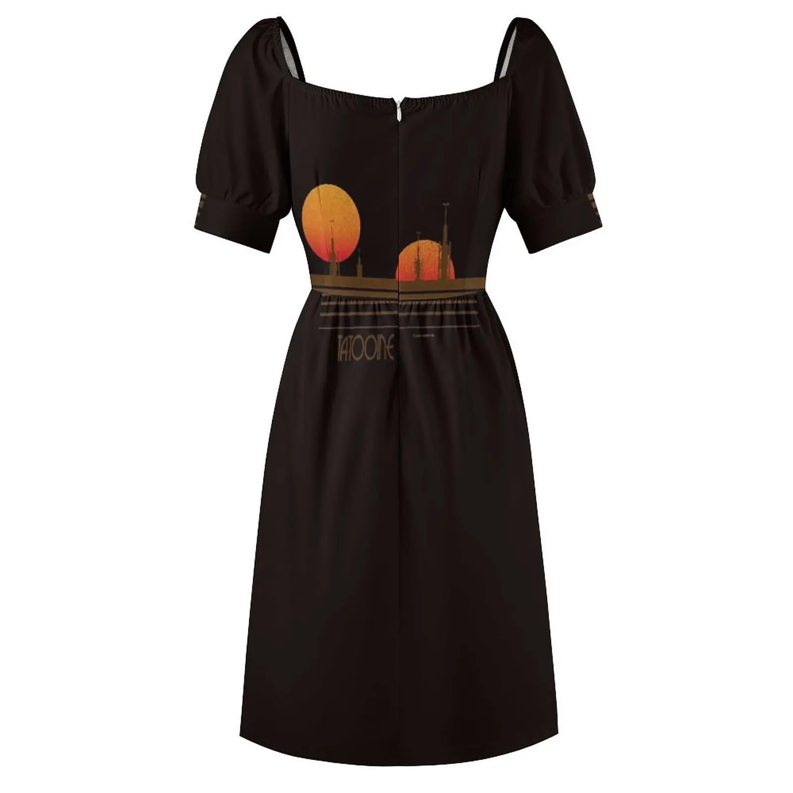 Tatooine T-Shirt classique robe à manches courtes élégant chic robes de soirée de mariage robe violette