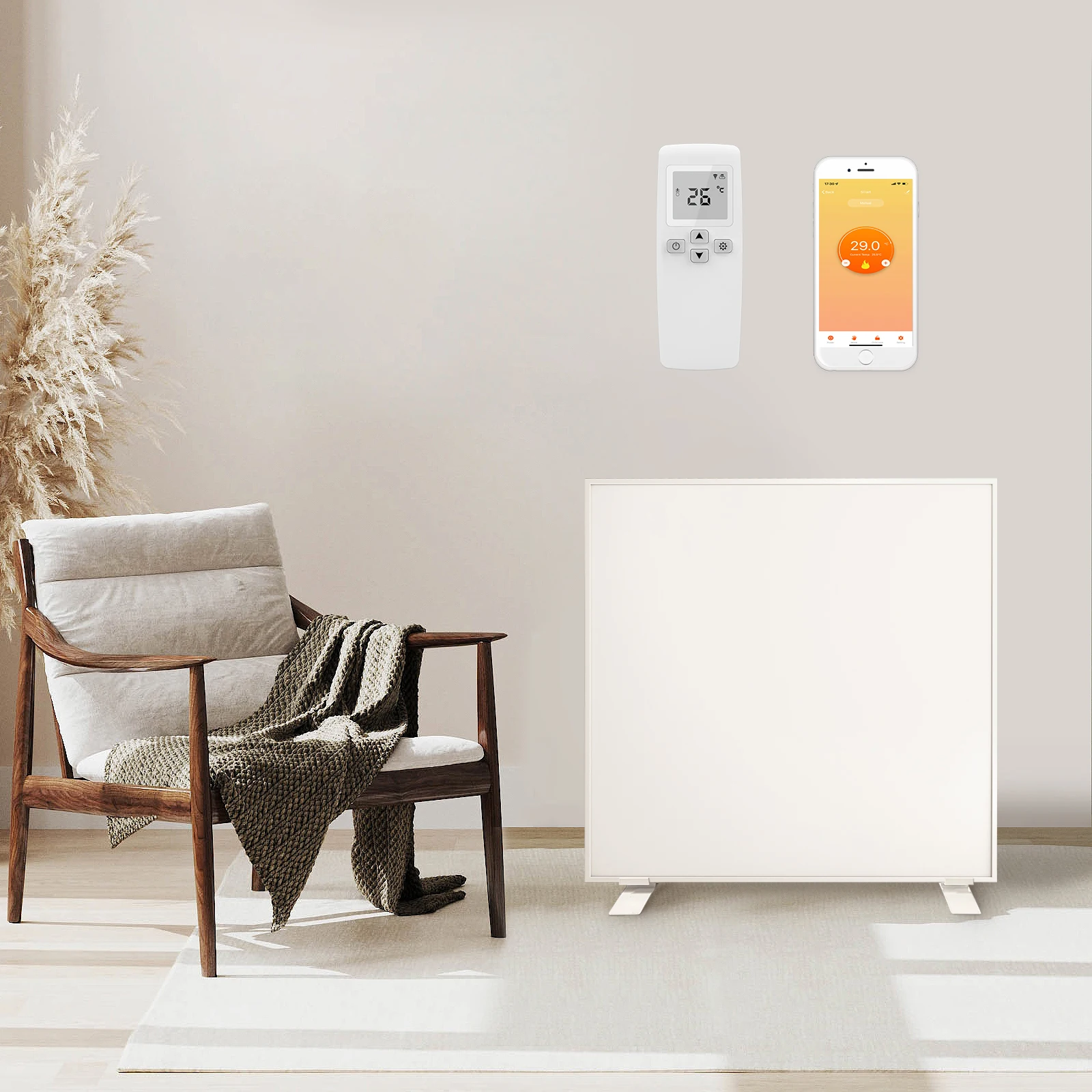 قابل للتعديل ترموستات الأشعة تحت الحمراء لوحة سخان كهربائي رخيصة الثمن الشتاء جهاز تدفئة المنزل مع WIFI للحمام استخدام نوع المكونات في المملكة المتحدة