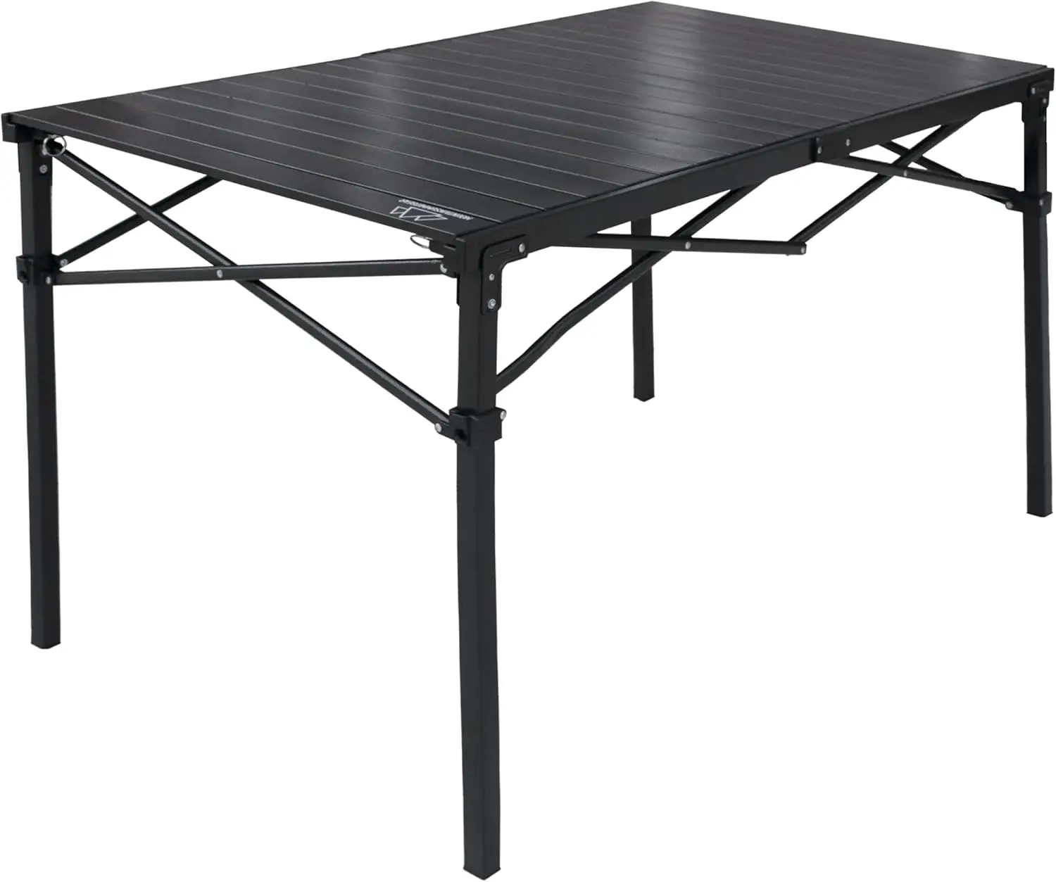 Roll-Top Table for (Large) - Portable Aluminum-Top Folding Table with Steel Frame