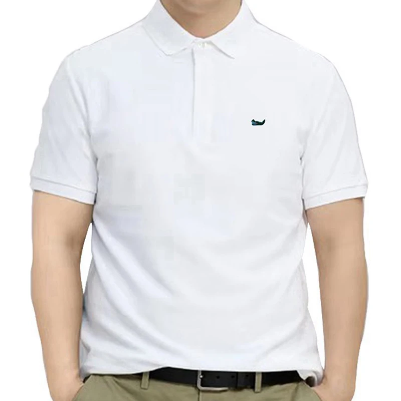 Summer 100% Cotton Brand Mens Polo Shirts With Short Sleeve Fit Casual Lapel T-shirt Homme Golf Tops Tee 811